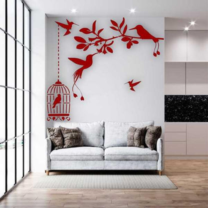 Flying Birds Room décor Reusable Stencil for Canvas and wall painting....ID#80