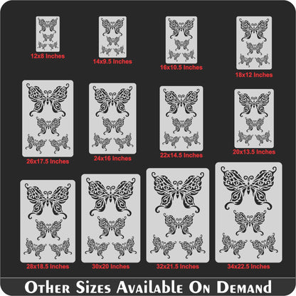 Butterflies Reusable Stencil for Canvas and wall painting.ID#93