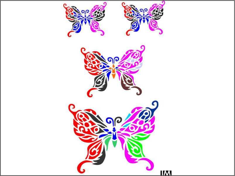 Butterflies Reusable Stencil for Canvas and wall painting.ID#93