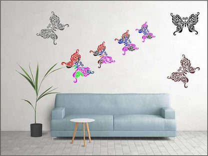 Butterflies Reusable Stencil for Canvas and wall painting.ID#93