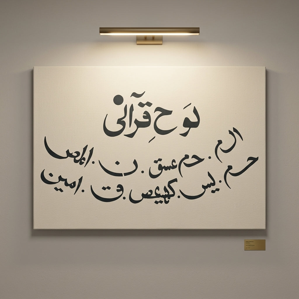 Loh e Qurani Calligraphy Islamic Reusable Stencil for Canvas and Wall Painting