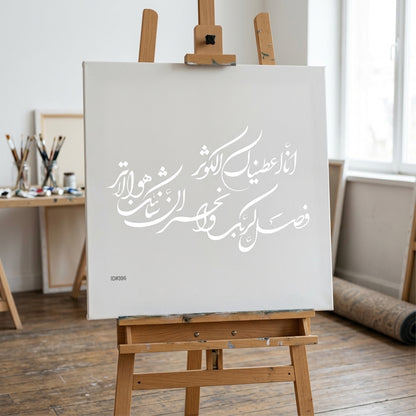 SURAH AL KAUSER Islamic Reusable Stencil for Canvas and wall painting,ID#396