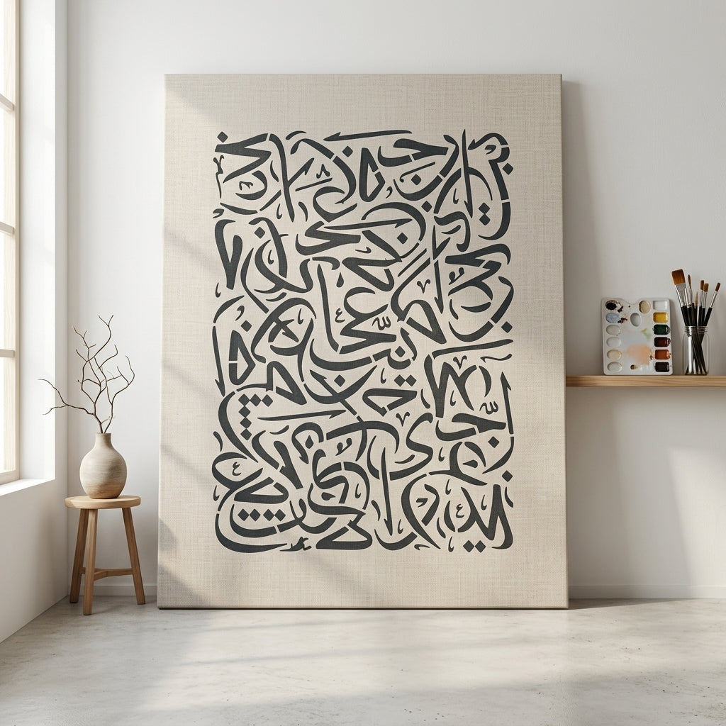 Arabic Khatt Calligraphy Art Reusable Stencil for Canvas and wall painting.ID#640 – ID# 189