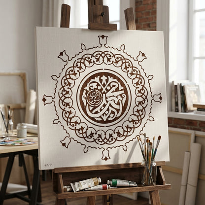 Masjid E Nabvi Gate Art Islamic Calligraphy Reusable Stencil for Canvas and wall painting.ID#4119 – ID# 255