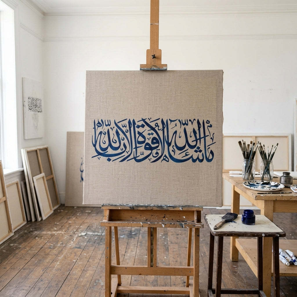 Mashallah Art Islamic Calligraphy Islamic reusable Stencil for canvas and wall painting