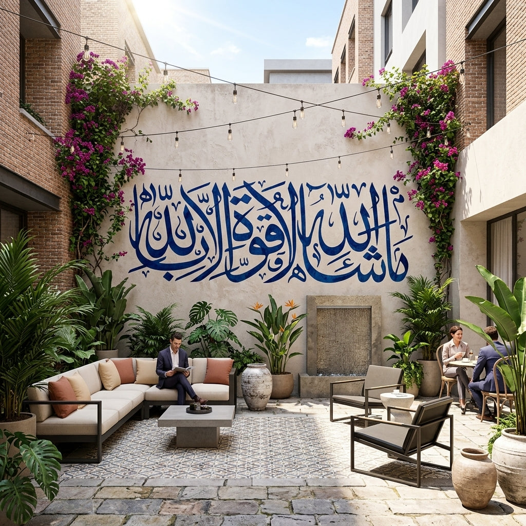 Mashallah Art Islamic Calligraphy Islamic reusable Stencil for canvas and wall painting