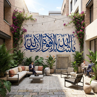 Mashallah Art Islamic Calligraphy Islamic reusable Stencil for canvas and wall painting