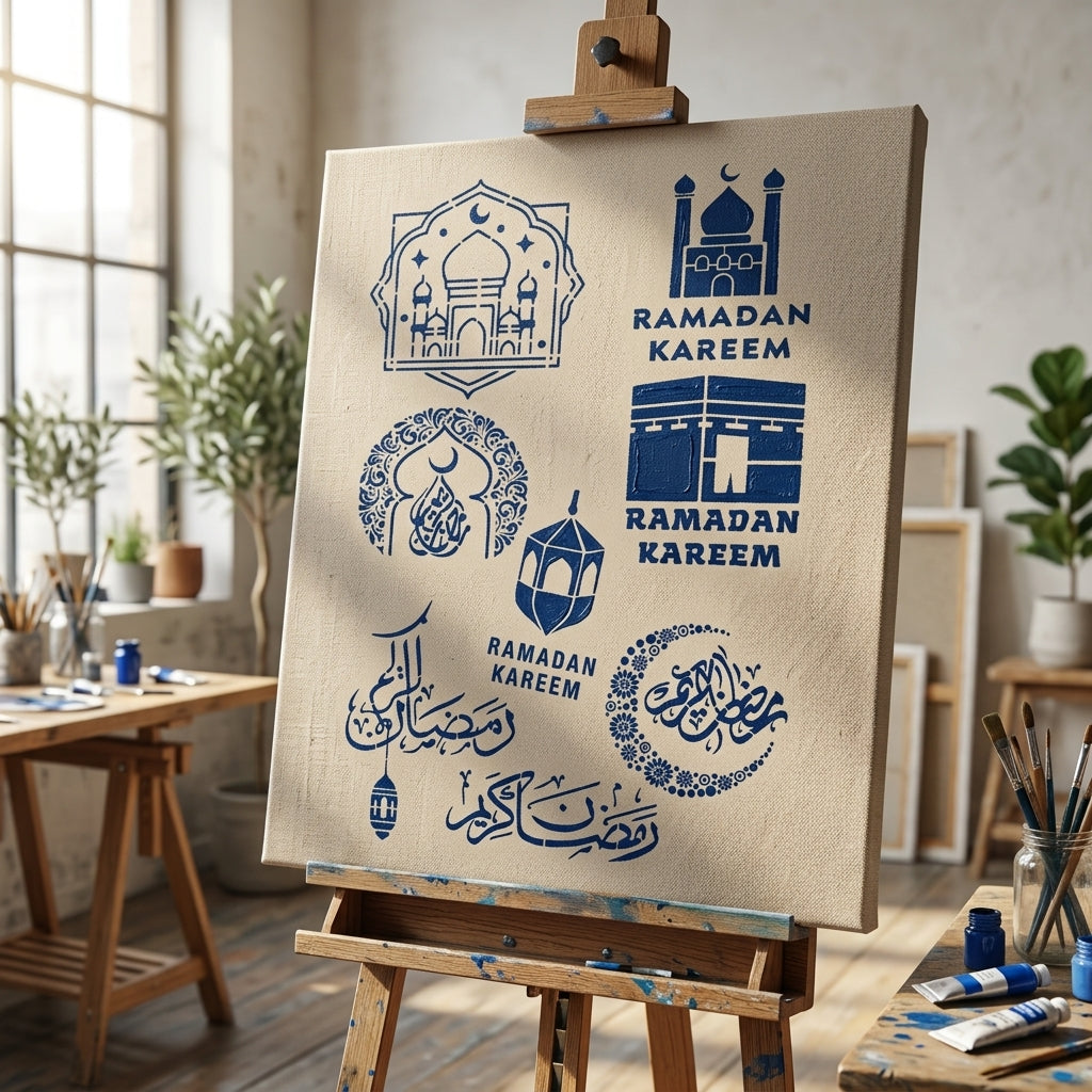 Ramadan kareem Reusable Stencil For Canvas And Wall Painting.ID#4269 – ID# 213