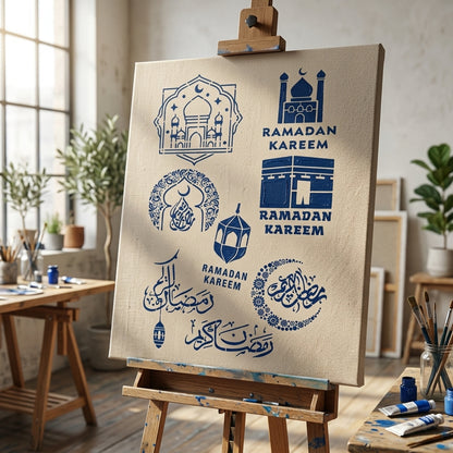 Ramadan kareem Reusable Stencil For Canvas And Wall Painting.ID#4269 – ID# 213