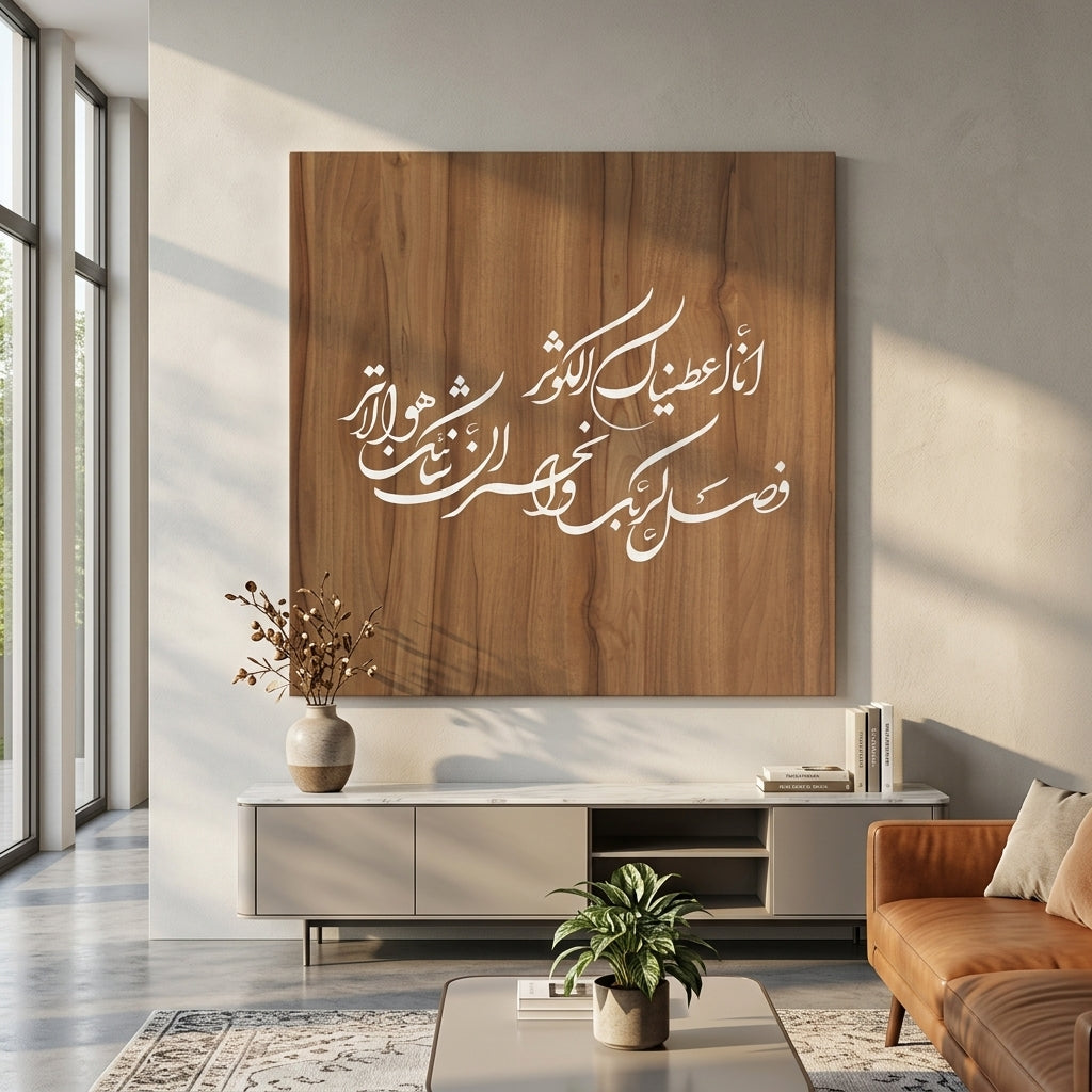 SURAH AL KAUSER Islamic Reusable Stencil for Canvas and wall painting,ID#396