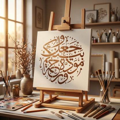 Surah Ar-Rum (30:21) Calligraphy Islamic Reusable Stencil for Canvas and wall painting.ID# 4206