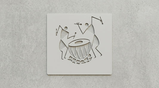 Warli Art & Ancient Reusable Stencil for Canvas and wall painting ID 16