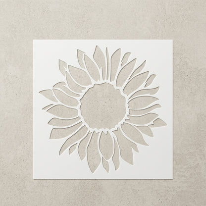 Sunflower Stencil for Walls, Wood & Fabric Art – Floral Botanical Design – ID# 19