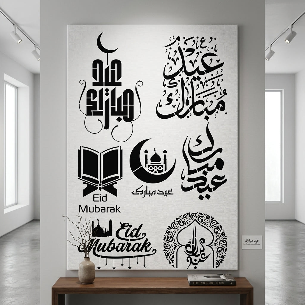 Eid Mubarak Reusable Stencil For Canvas And Wall Painting.ID#4272 – ID# 210