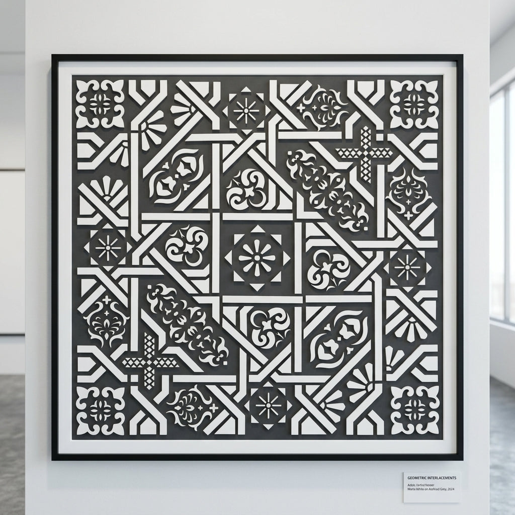 Geometric Tile Stencil for Wall, Floor & Furniture – Moroccan Square Pattern – ID# 659