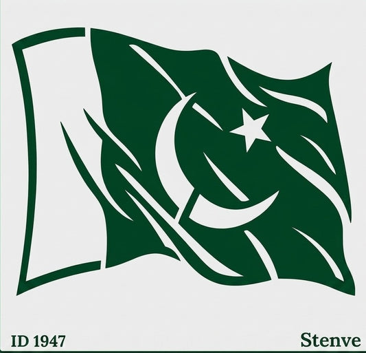 Pakistan Flag Stencil Reusable Flag Stencil ID # 1947