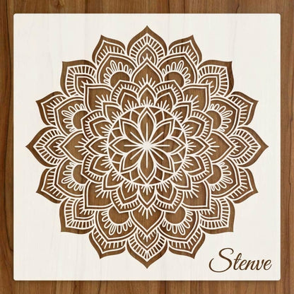 Imperial Floral Mandala Stencil for Wall, Floor & Furniture Art – Decorative Round Mandala Design – ID# 761