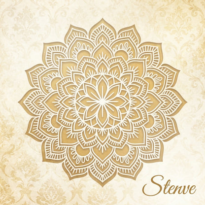 Imperial Floral Mandala Stencil for Wall, Floor & Furniture Art – Decorative Round Mandala Design – ID# 761