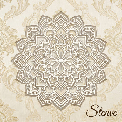 Imperial Floral Mandala Stencil for Wall, Floor & Furniture Art – Decorative Round Mandala Design – ID# 761