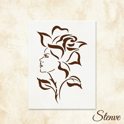 Elegant Floral Vine Corner Stencil for Wall, Wood, Furniture & Fabric Art – Reusable Mylar Design – ID# 776