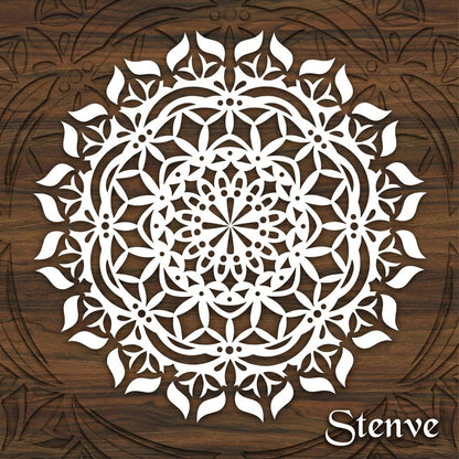 Mandala Art Reusable Stencil for Canvas and wall painting # ID 4