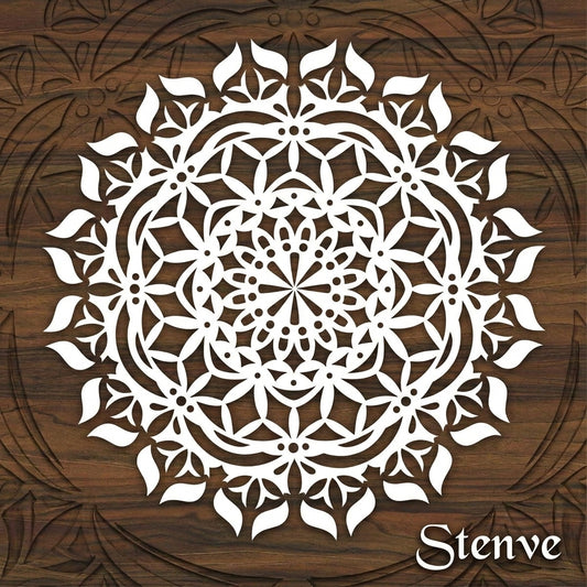 Mandala Art Reusable Stencil for Canvas and wall painting # ID 4