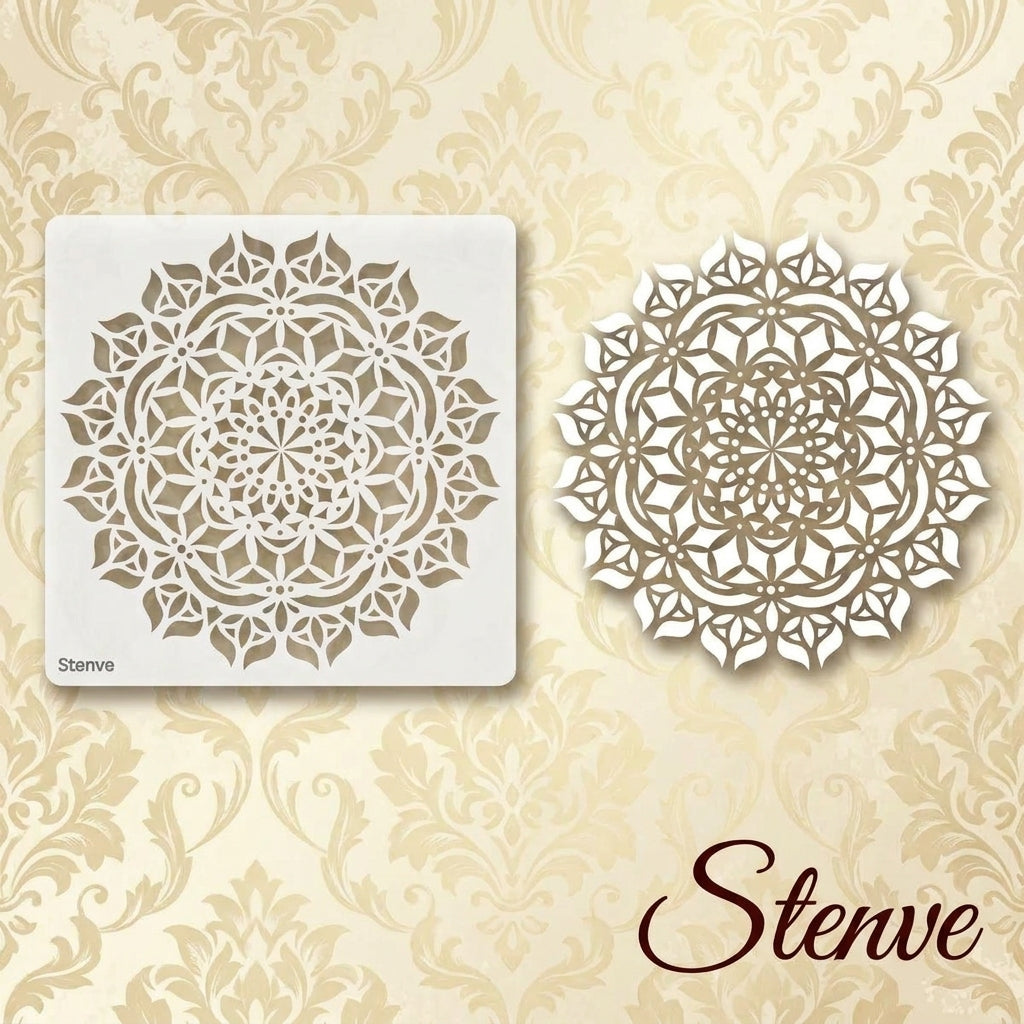 Mandala Art Reusable Stencil for Canvas and wall painting # ID 4