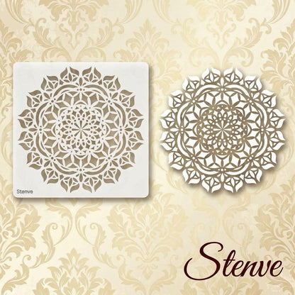 Mandala Art Reusable Stencil for Canvas and wall painting # ID 4