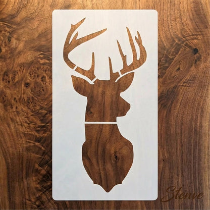 Cristmas Deer Head Reusable Stencil for Canvas and wall painting.ID# 440