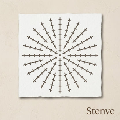Geometric line pattern stencil Tools for DIY Craft Furniture Wood Canvas Rocks Fabric Wall Art. ID #587