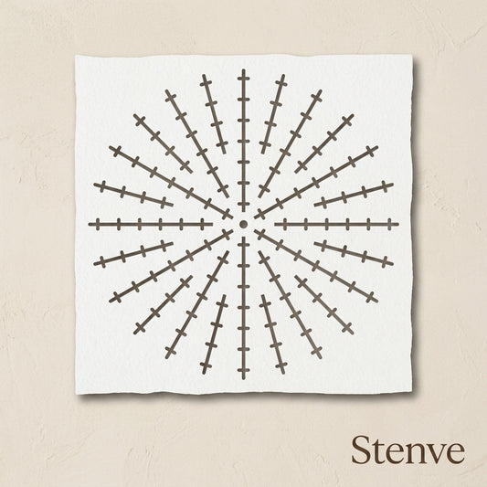 Geometric line pattern stencil Tools for DIY Craft Furniture Wood Canvas Rocks Fabric Wall Art. ID #587