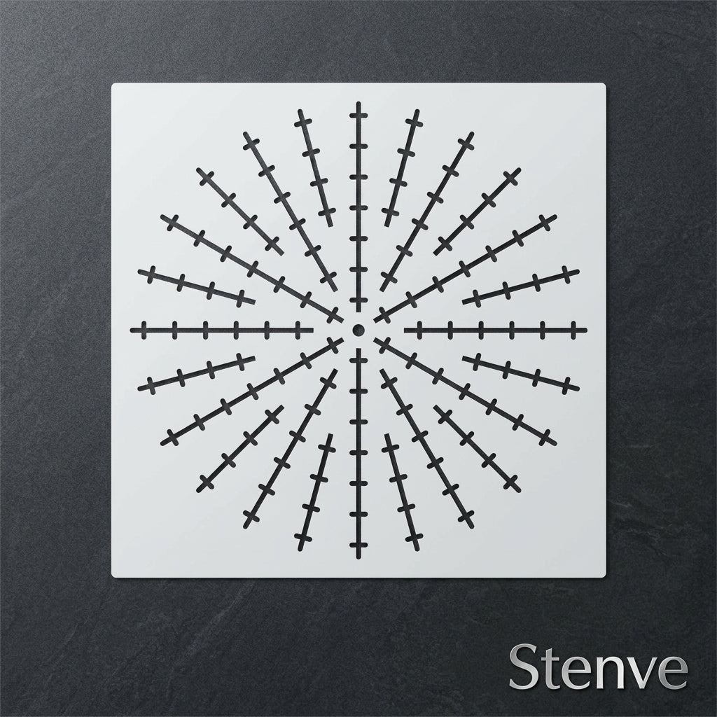 Geometric line pattern stencil Tools for DIY Craft Furniture Wood Canvas Rocks Fabric Wall Art. ID #587