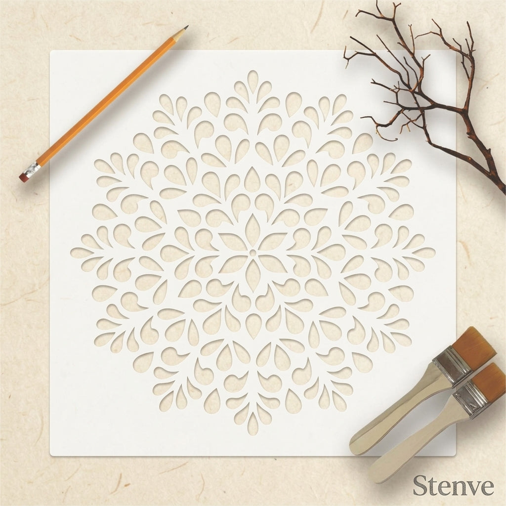Symmetrical Mandala Painting Wall Stencils for Home Wall Decor.ID#590 – ID# 249