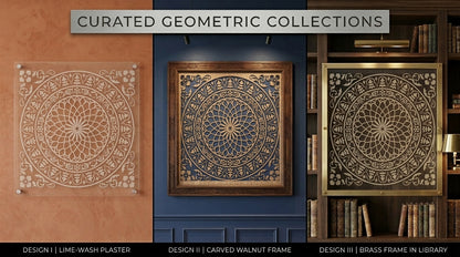 Floral Medallion Mandala Stencil for Walls, Floors & Tiles – Ornamental Decorative Pattern # ID 8
