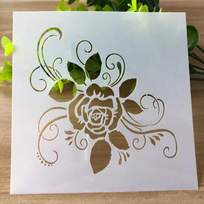 Rose Florel Stencil , Wall Stencils For wall Painting Airbrush Painting Art Cake Spray Mold DIY Decor Crafts Canvas.ID#12