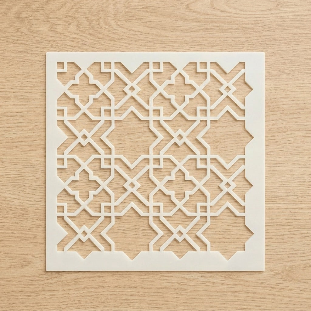 Moroccan Zellige Tile Stencil for Wall, Floor, Wood & Furniture Decor – Islamic Geometric Pattern – ID# 766