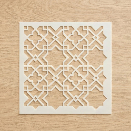 Moroccan Zellige Tile Stencil for Wall, Floor, Wood & Furniture Decor – Islamic Geometric Pattern – ID# 766