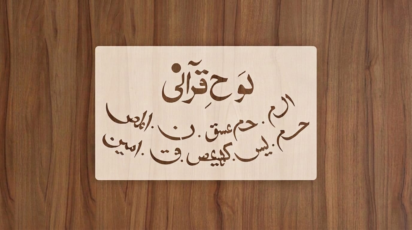 Loh e Qurani Calligraphy Islamic Reusable Stencil for Canvas and Wall Painting
