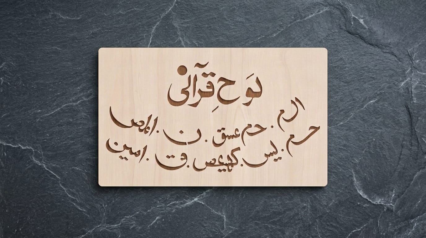 Loh e Qurani Calligraphy Islamic Reusable Stencil for Canvas and Wall Painting