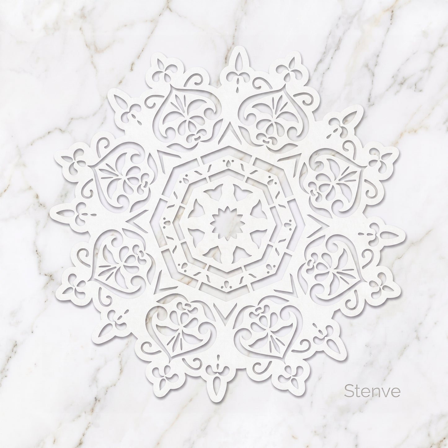 Floral Mandala Reusable Stencil For Canvas And Wall Painting.ID #463