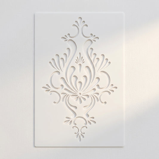 Element Damask Stencil for Wall Painting Scrapbook Coloring Embossing Album Decorative Template. ID #536