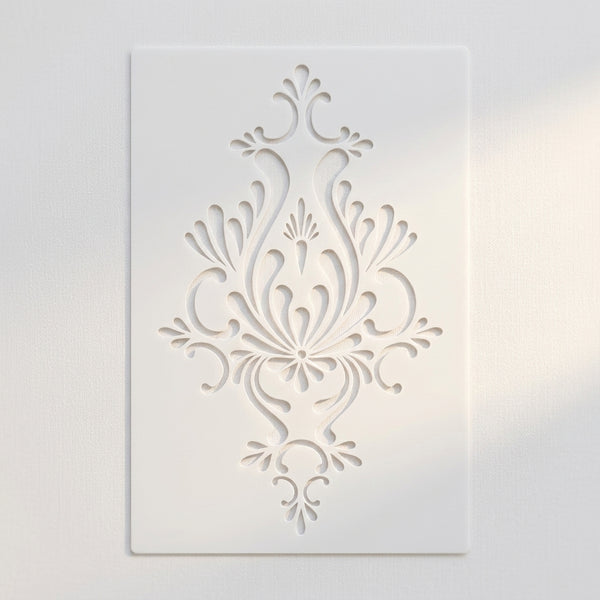 Element Damask Stencil for Wall Painting Scrapbook Coloring Embossing Album Decorative Template. ID #536