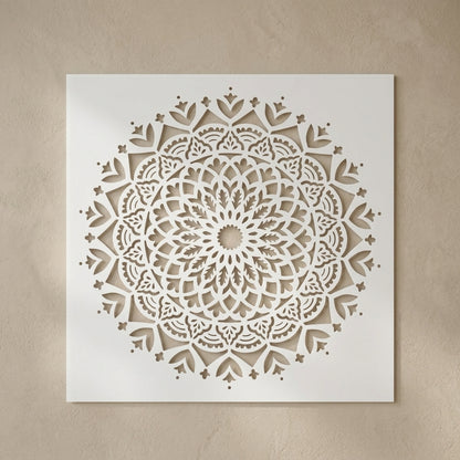 Sacred Geometry Mandala Stencil for Wall, Floor & Furniture Art – Decorative Round Mandala Pattern – ID# 726