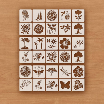 Pack of 10Pcs Nature Inspired Wall Art Stencils | Painting and Scrapbooking ID#643 – ID# 184