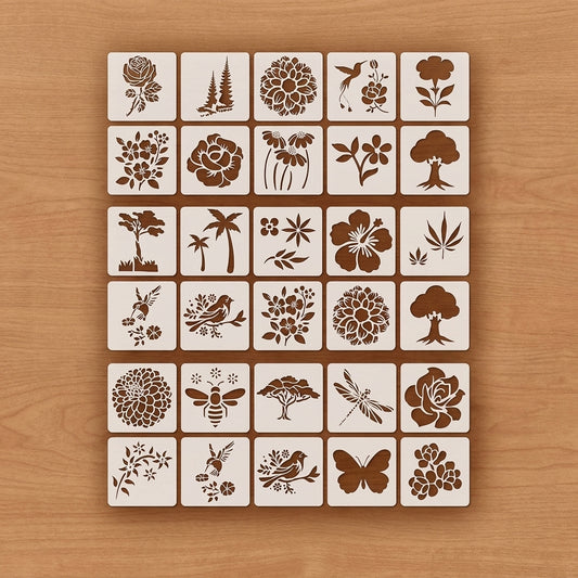 Pack of 10Pcs Nature Inspired Wall Art Stencils | Painting and Scrapbooking ID#643 – ID# 184
