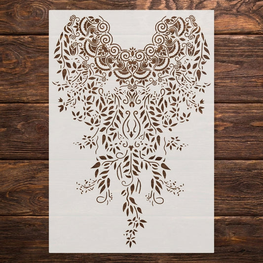 Ornamental Border Stencil for Walls, Furniture & Ceiling Décor – Vintage Floral Edge Design – ID# 760
