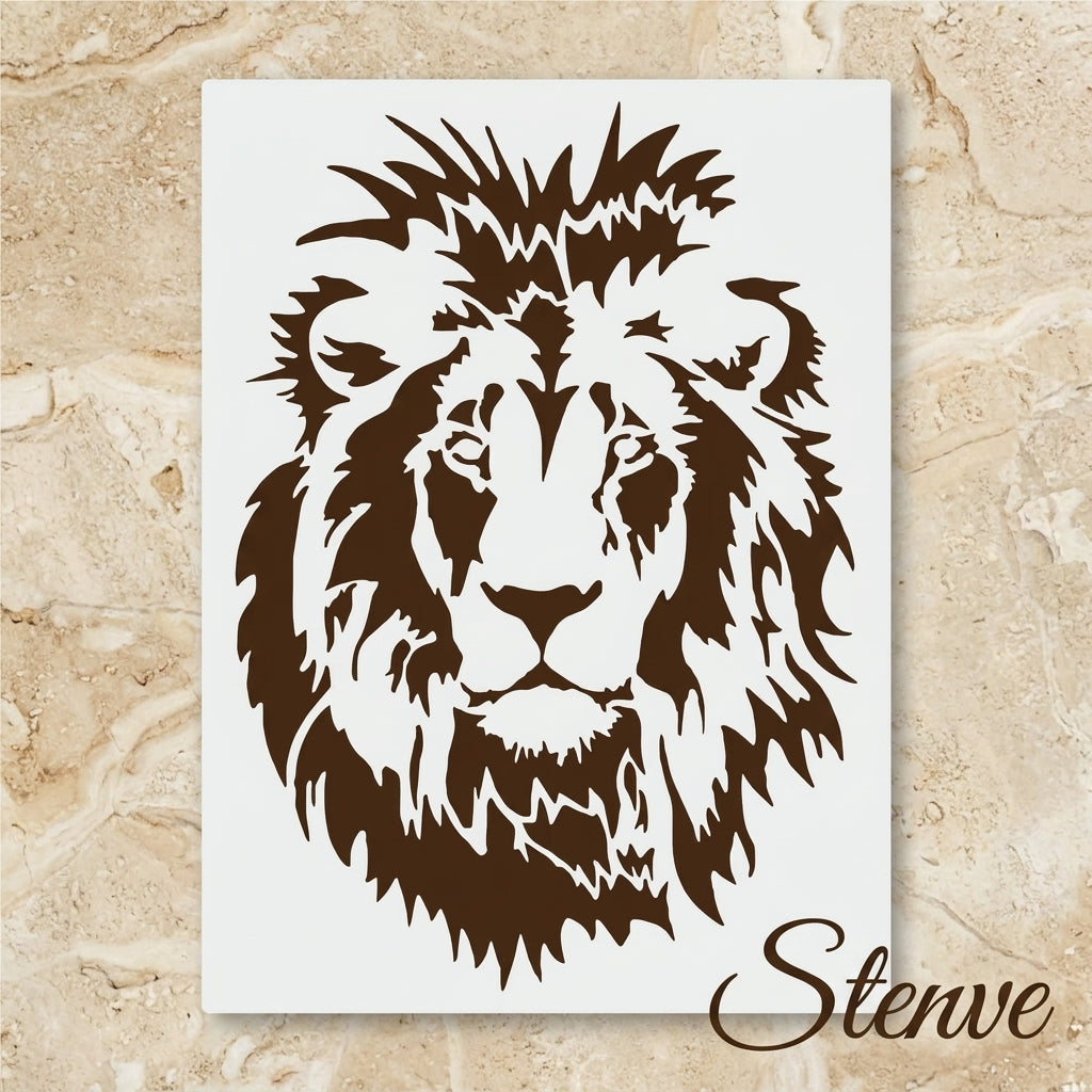 Lion Face Stencil Used for Canvas and Wall Painting Scrapbooking Stamping Embossing Album Paper Card Templatel. ID #519