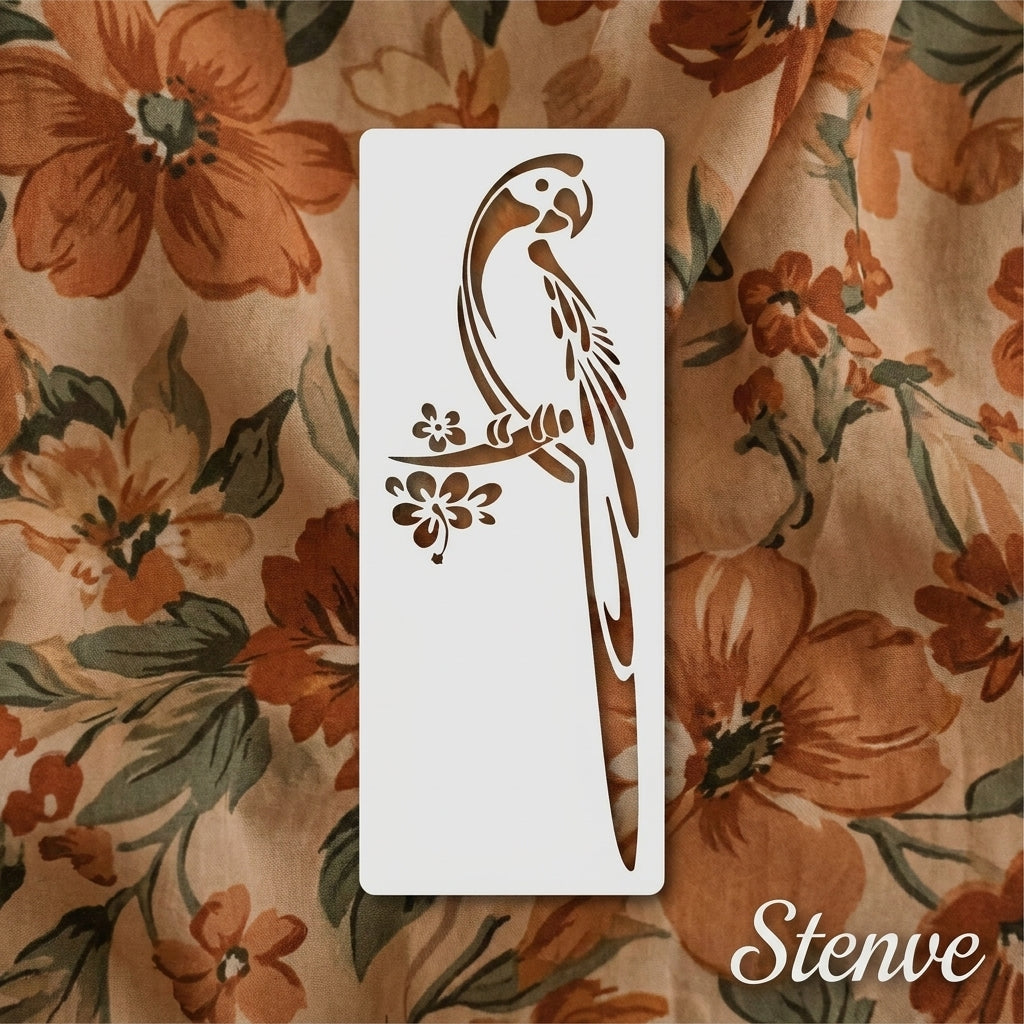 parrot Stencil Reusable Stencil For Canvas And Wall Painting.ID# 317