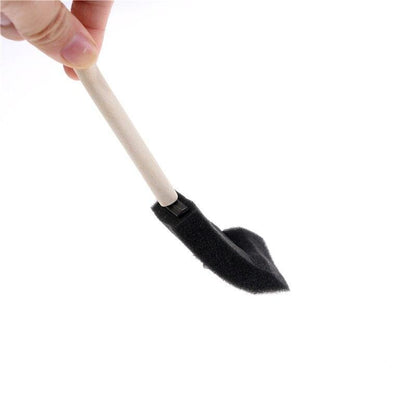 5 pcs/set Wooden Handle Foam Sponge Brush For Art Painting Graffiti Dust Cleaning Painting Tool Drawing Toys