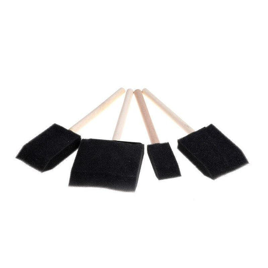 5 pcs/set Wooden Handle Foam Sponge Brush For Art Painting Graffiti Dust Cleaning Painting Tool Drawing Toys